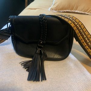 Antik Kraft cross body bag purse black leather